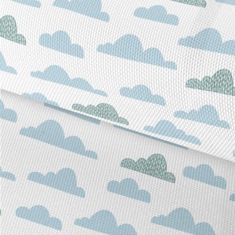 Hand Drawn Pattern Clouds Waterproof Oxford