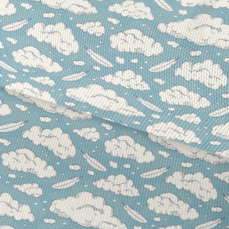 Retro Clouds And Feathers Waterproof Oxford