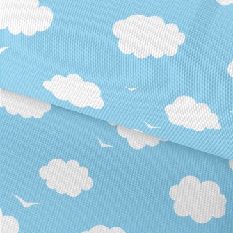 Flying Birds And White Clouds Waterproof Oxford