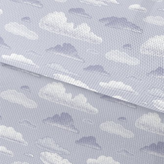 Purple Hand Drawn Clouds Waterproof Oxford