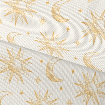 Hand Drawn Sun And Moon Symbol Waterproof Oxford