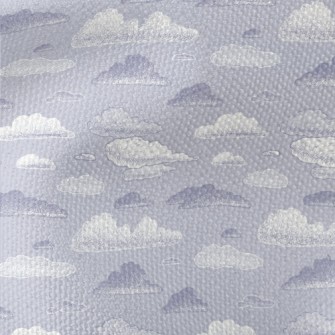 Purple Hand Drawn Clouds Waterproof Canvas