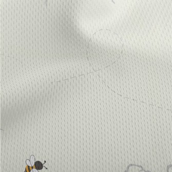 Cute Flying Bee Athletic Mesh Flat Back