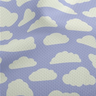 Blue Sky With Clouds Athletic Mesh Flat Back