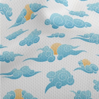Chinese Cartoon Sky Athletic Mesh Flat Back