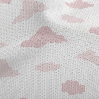 Cute Pink Clouds Athletic Mesh Flat Back
