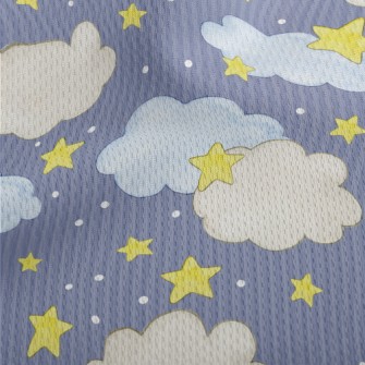 Watercolor Picture Book Starry Athletic Mesh Flat Back