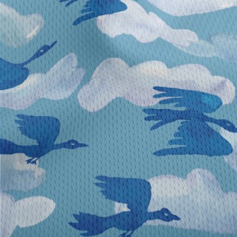 Watercolor Hand Drawn Migrator Athletic Mesh Flat Back