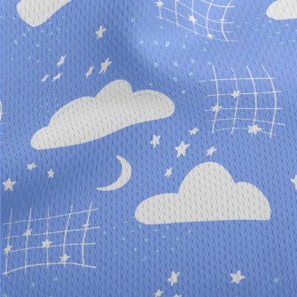 Hand Drawn Stars In The Night  Athletic Mesh Flat Back