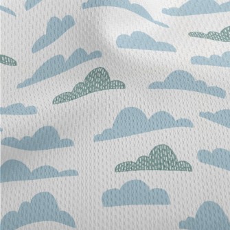 Hand Drawn Pattern Clouds Athletic Mesh Flat Back