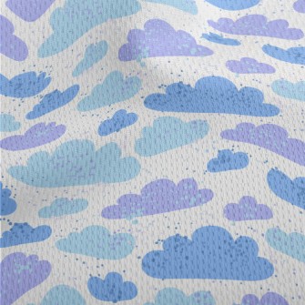 Blue Purple Clouds Athletic Mesh Flat Back