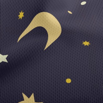 Cartoon Stars And Moon Athletic Mesh Flat Back