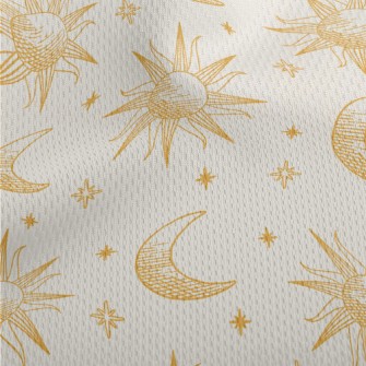 Hand Drawn Sun And Moon Symbol Athletic Mesh Flat Back