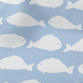 White Fish Silhouette Terry