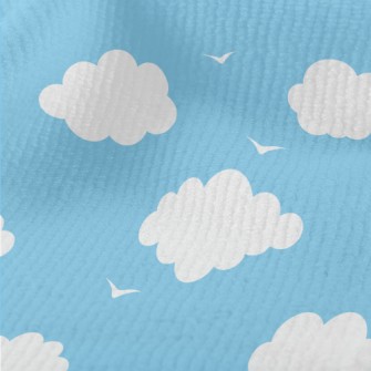 Flying Birds And White Clouds Terry
