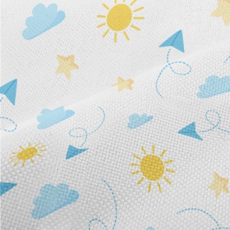Paper Airplane And Sky Performance Linen