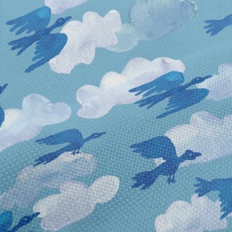 Watercolor Hand Drawn Migrator Performance Linen