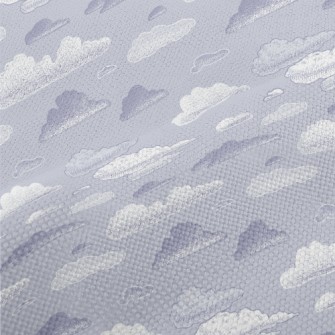 Purple Hand Drawn Clouds Performance Linen