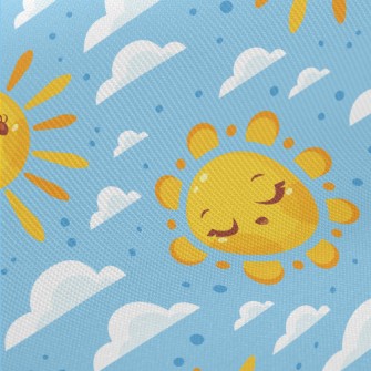 Cute Cartoon Sun Twill