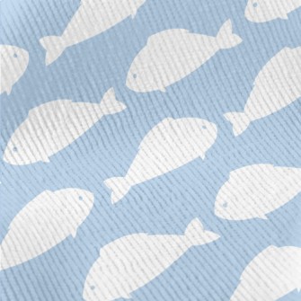 White Fish Silhouette Standard Corduroy