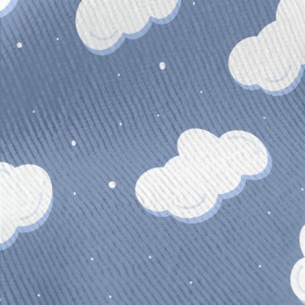 Cartoon Snowy Sky Standard Corduroy