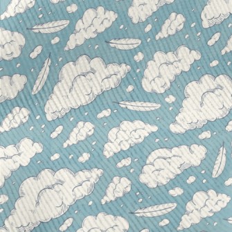 Retro Clouds And Feathers Standard Corduroy