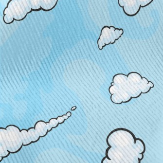 Cartoon Blue Clouds Standard Corduroy