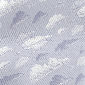 Purple Hand Drawn Clouds Standard Corduroy