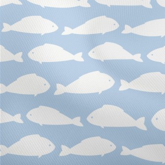 White Fish Silhouette Dobby