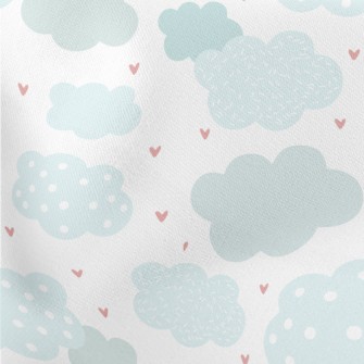 Hand Drawn Clouds And Love Hea Stretch Ponte