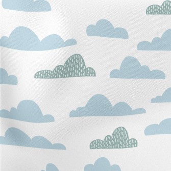Hand Drawn Pattern Clouds Stretch Ponte
