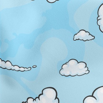 Cartoon Blue Clouds Stretch Ponte