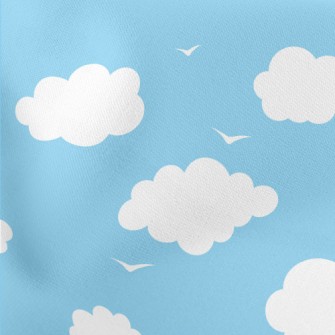 Flying Birds And White Clouds Stretch Ponte