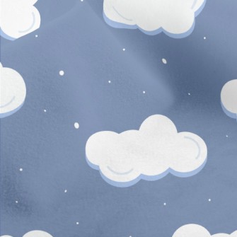 Cartoon Snowy Sky Micro Fleece