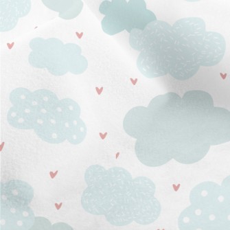 Hand Drawn Clouds And Love Hea Micro Fleece