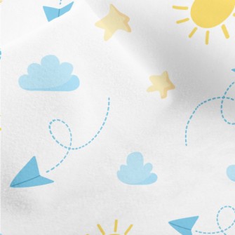 Paper Airplane And Sky Micro Fleece