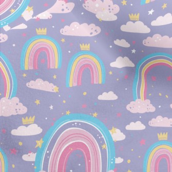 Fantasy Crown Rainbow Micro Fleece