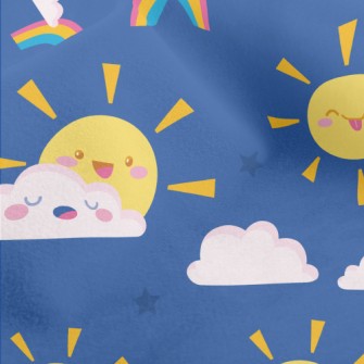 Happy Cartoon Sun Micro Fleece