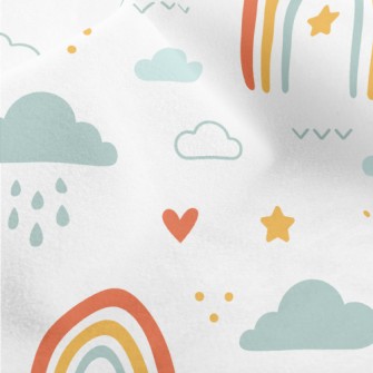 Cute Hand Drawn Rainbow Micro Fleece