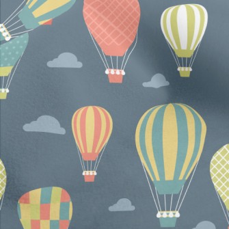 Colorful Pattern Hot Air Ballo Micro Fleece