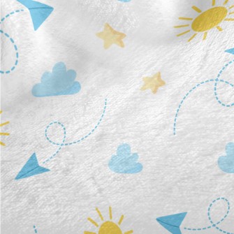 Paper Airplane And Sky Minky