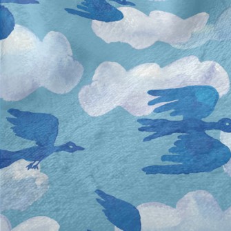 Watercolor Hand Drawn Migrator Minky