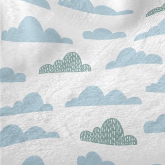 Hand Drawn Pattern Clouds Minky