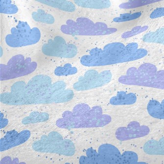 Blue Purple Clouds Minky