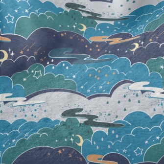 Magic Fairy Tale Night Sky Minky