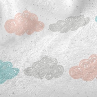 Three Color Cloud Graffiti Minky