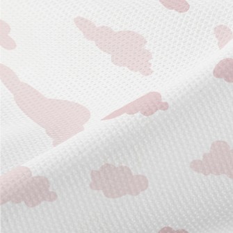 Cute Pink Clouds Piqué