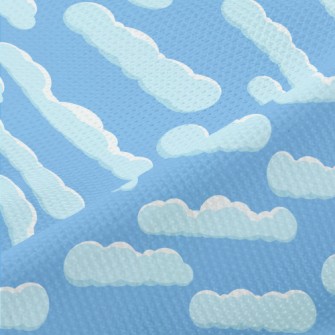 Long Cartoon Cloud Piqué