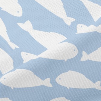 White Fish Silhouette Piqué