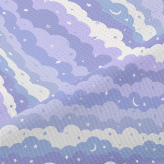 Magic Purple Night Sky Piqué